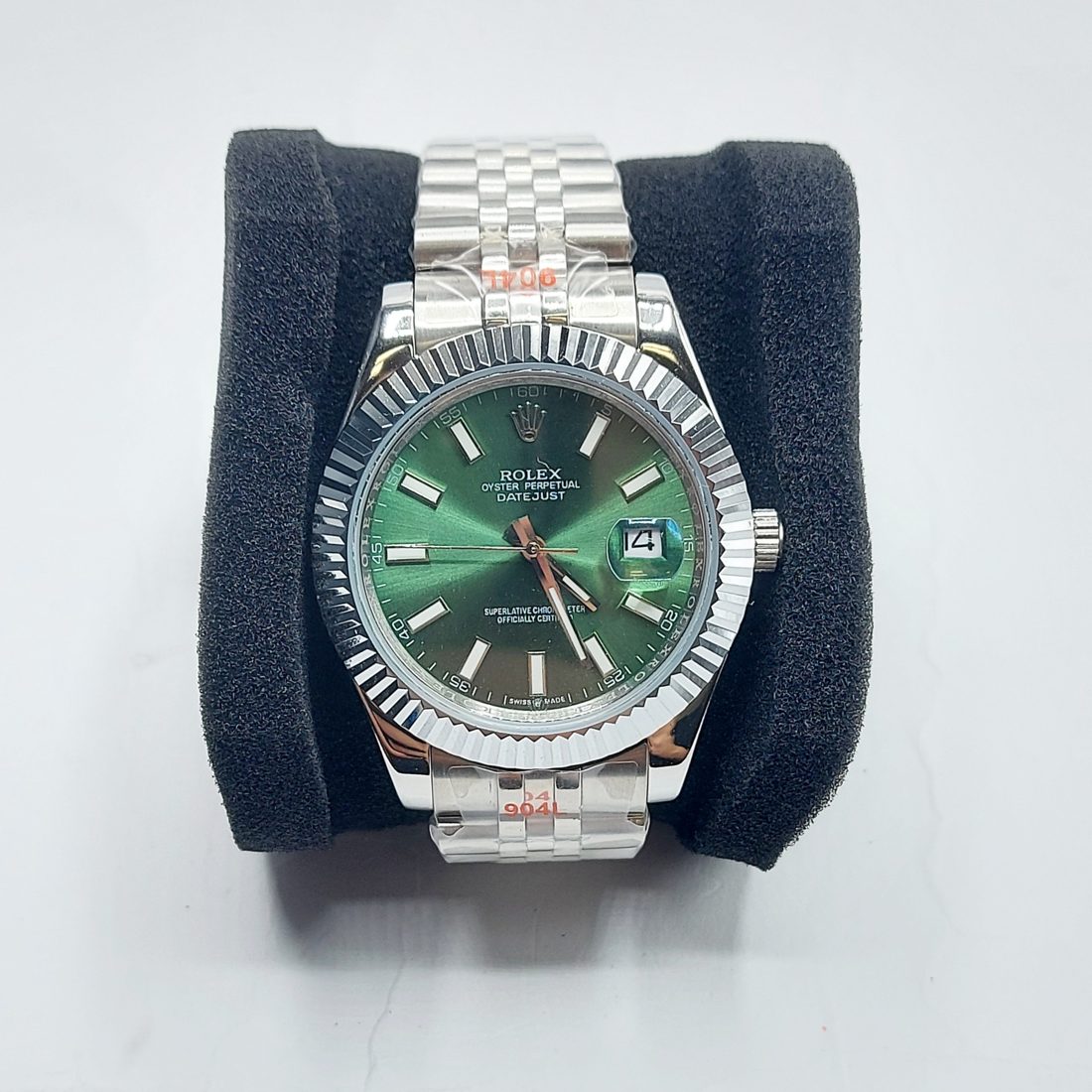 Kolekcija A Ref. DJ-110 — Zelena številčnica, fluted bezel