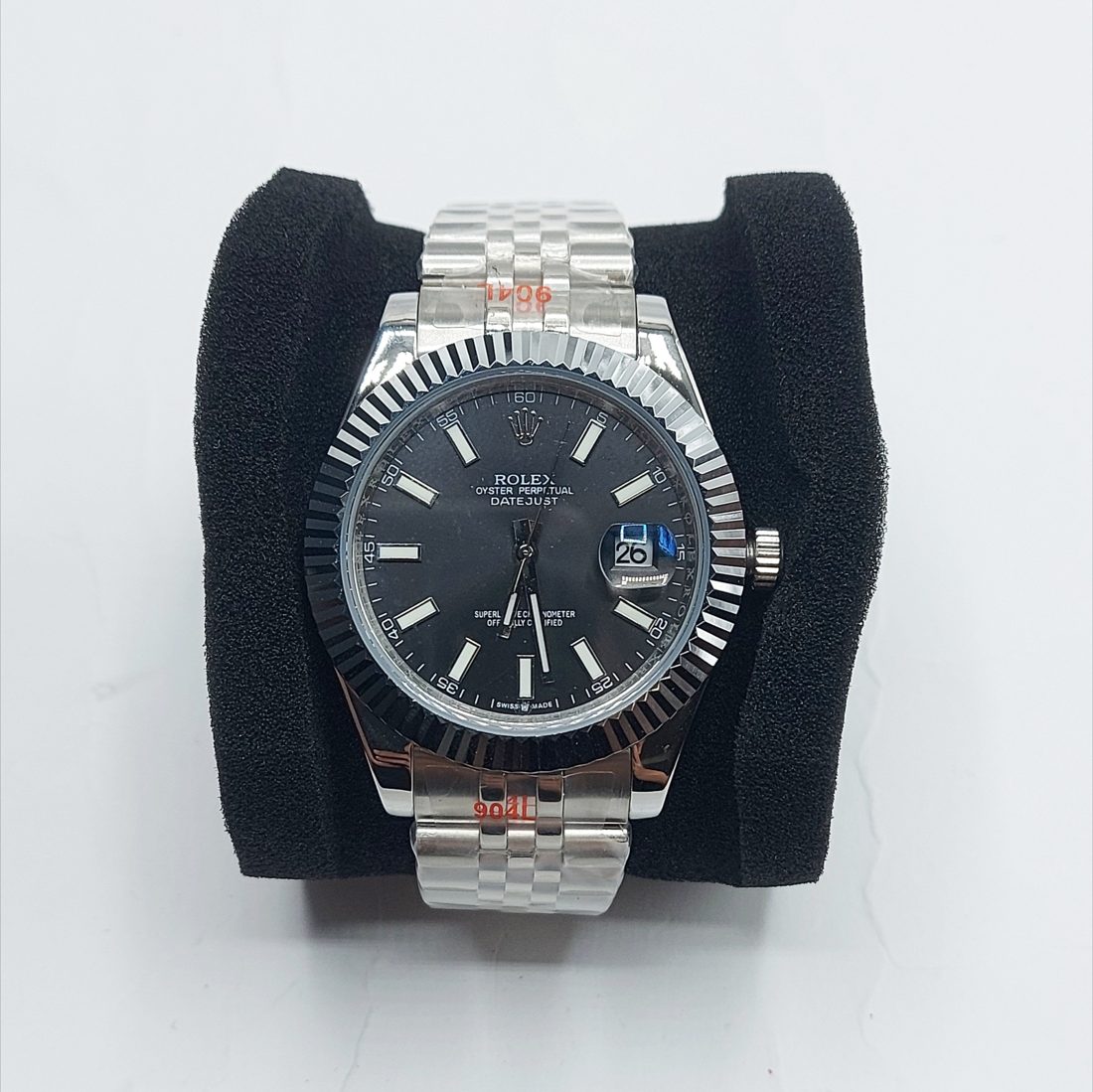 Kolekcija A Ref. DJ-109 — Črna številčnica, fluted bezel