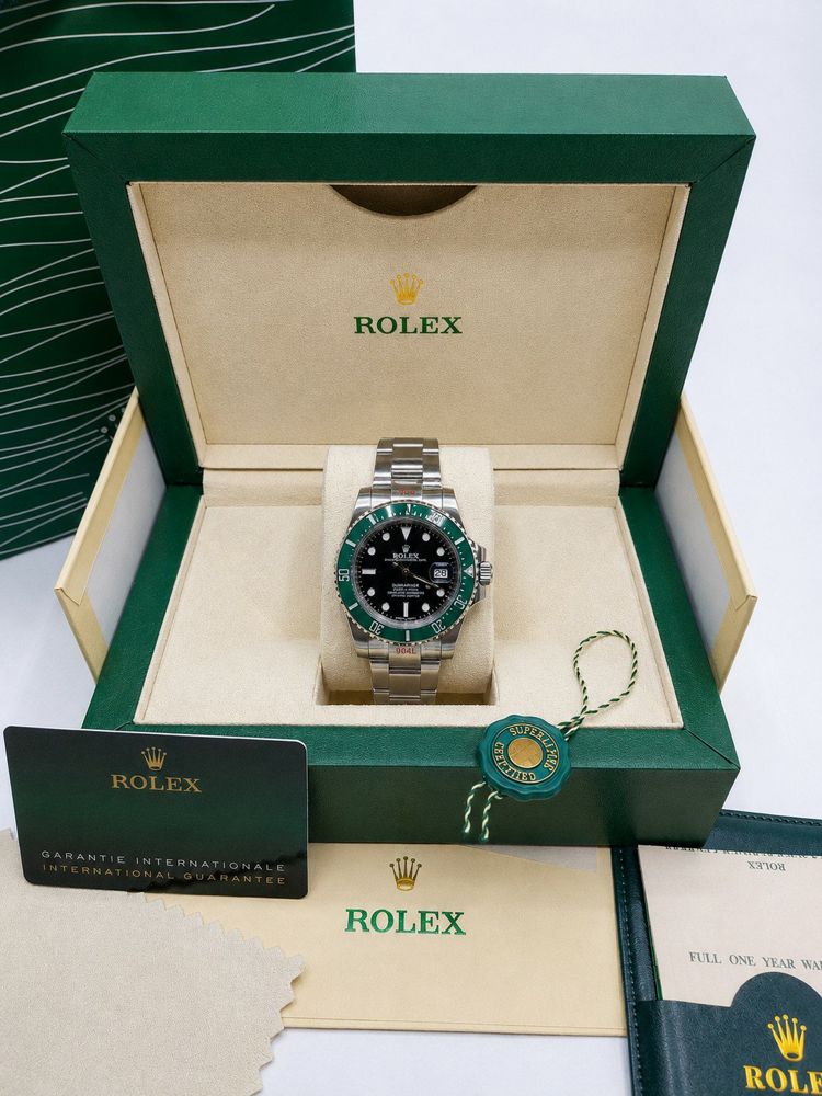 Kolekcija A Ref. SB-106 — Zeleni bezel, črna številčnica — s kutijom i papirima
